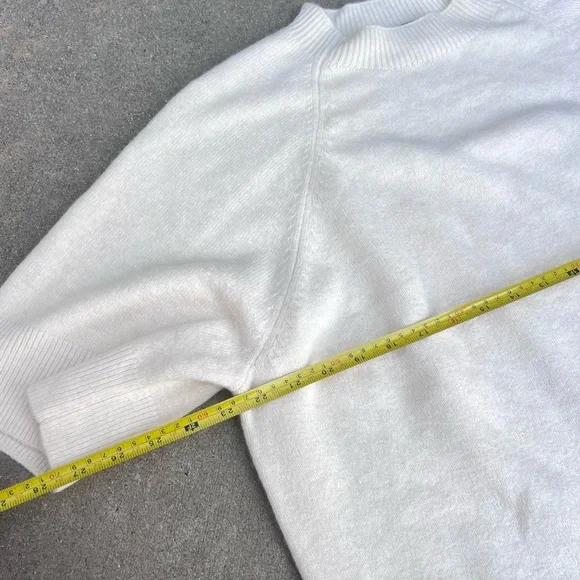 Vince Camuto Cream Short Sleeve Office Sweater Timeless NWT Nordstrom Capsule XL - Picture 9 of 12